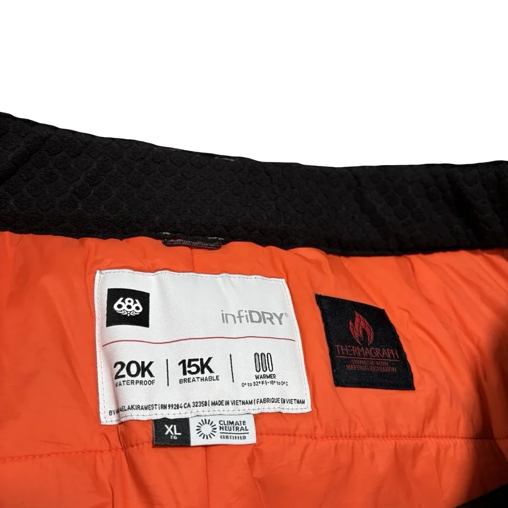 686 Men's infiDRY Thermagraph Waterproof Snowboard Ski Pants Size XL 40 x 34
